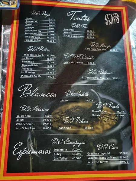 menu 0 of Restaurante Bar82