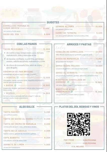 menu 0 of Bar Recreo Chico