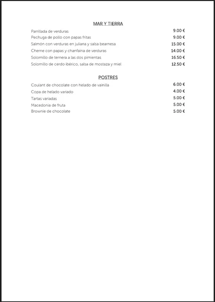 menu 1 of Café Bar & Lounge Macusamba