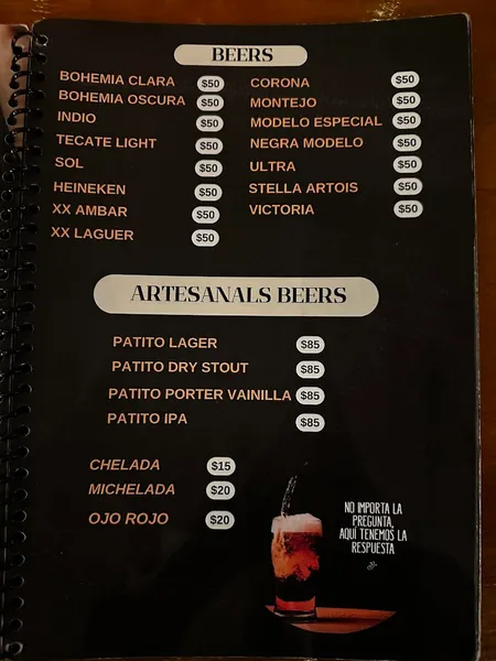 menu 0 of Restaurante Amaro
