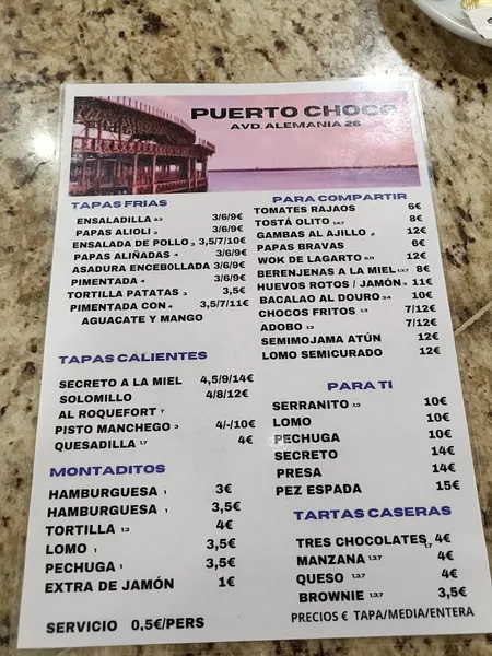 menu 0 of Restaurante Casa Galicia Puerto Choco