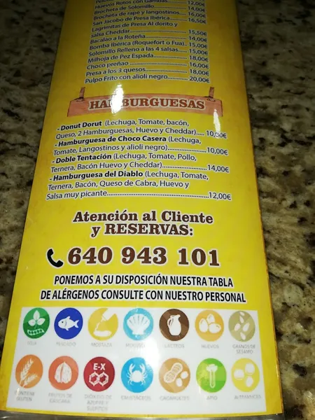 menu 1 of Restaurante Casa Galicia Puerto Choco