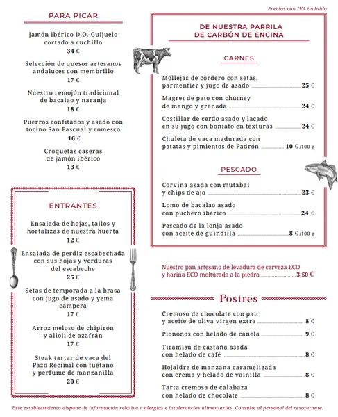 menu 0 of Asador Contrapunto