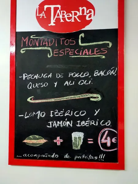 menu 1 of La Taberna