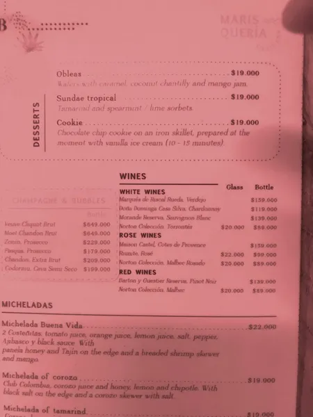 menu 0 of Buena Vida Marisquería - Cartagena