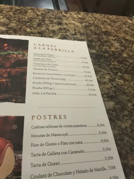 menu 1 of Parrillada Rodicio