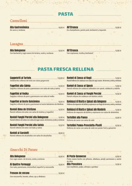 menu 0 of Pizzería L'Etrusco