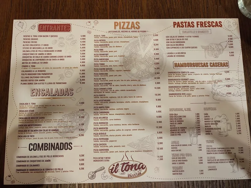 menu 0 of IL TONA Pizzería