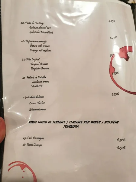 menu 0 of Mesón Restaurante Don Pelayo