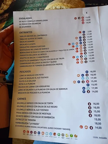 menu 0 of Restaurante Tesoros Piratas