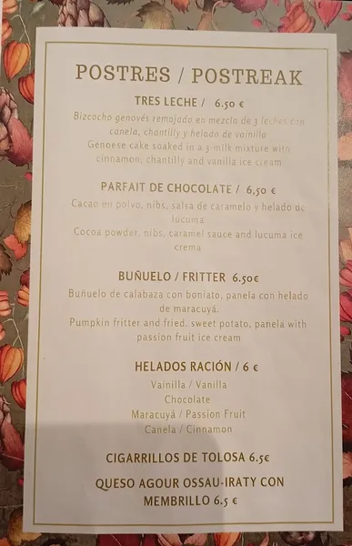 menu 0 of Sirimiri Gastroleku