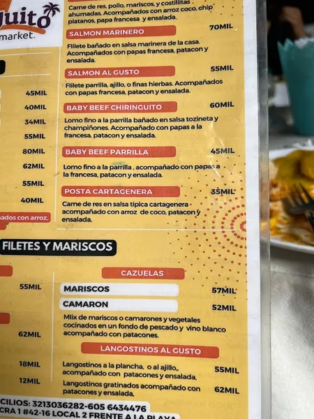 menu 0 of El Chiringuito Gastrobar (Licorería 24 horas)