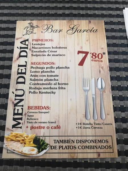 menu 0 of Bar restaurante Los Garcia