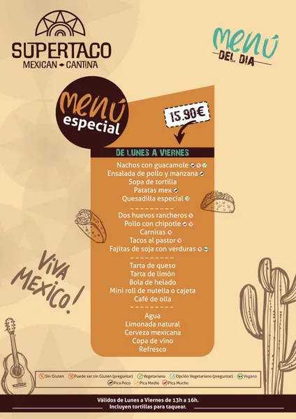 menu 1 of SuperTaco