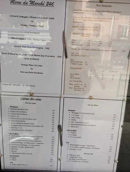 menu 2 of La Mère Jouvenceaux