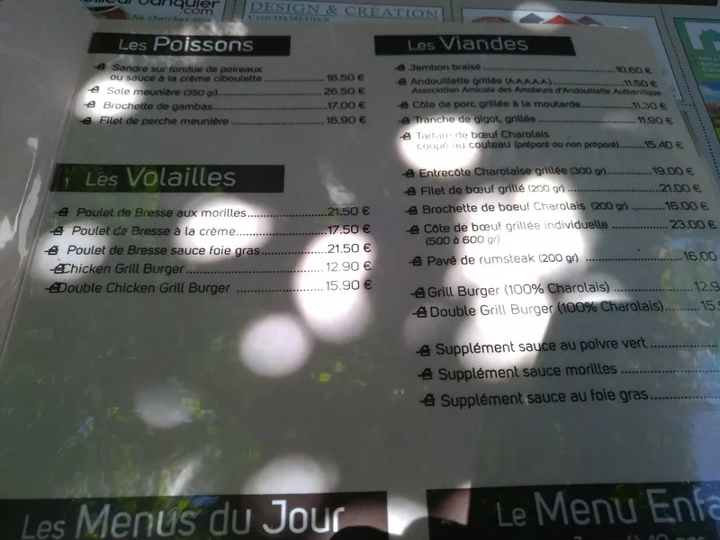 menu 2 of Le Grill