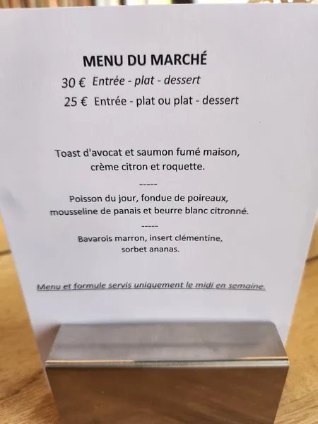 menu 0 of Le Poisson d'Or