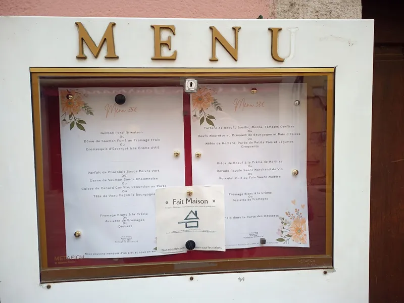 menu 0 of Restaurant Le Bourgogne