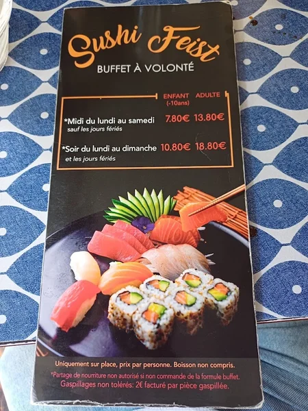 menu 2 of Sushi Feist