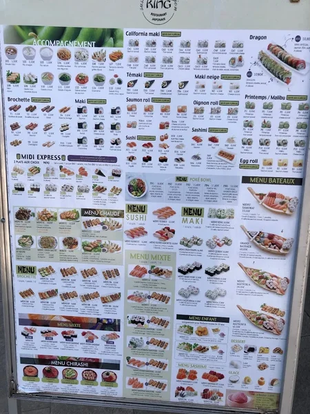 menu 0 of Sushi King