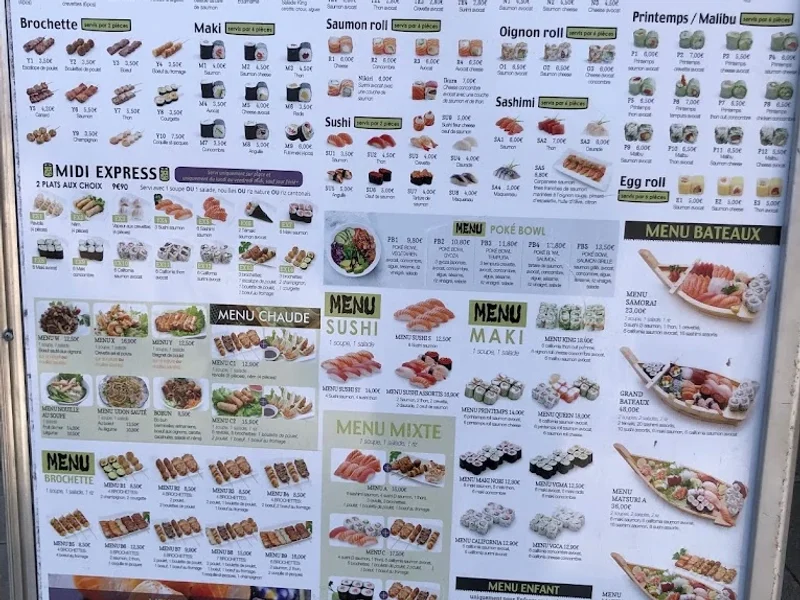 menu 0 of Sushi King