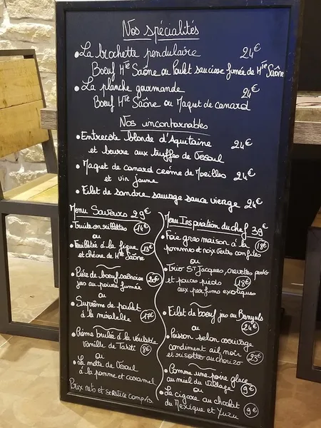 menu 0 of Restaurant la Guillaume