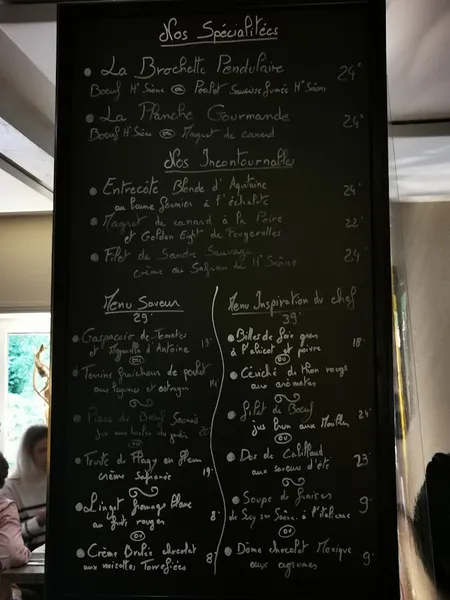 menu 1 of Restaurant la Guillaume