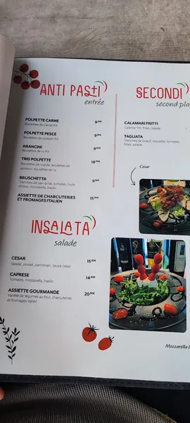 menu 1 of Bella vita