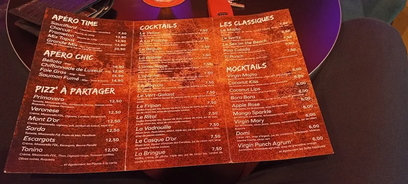 menu 0 of La Pomme d'Or