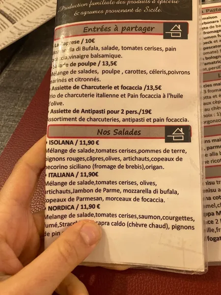 menu 2 of Little Italy
