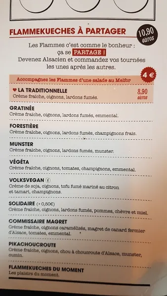 menu 1 of L'Alsacien Besançon