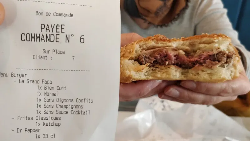 menu 1 of Les Burgers de Papa
