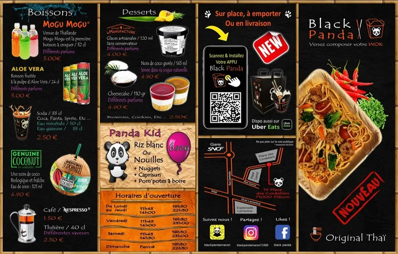 menu 1 of Black Panda