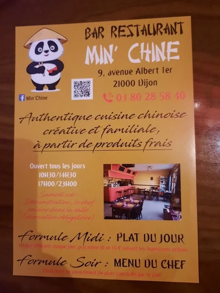 menu 1 of Quai VI - Min'Chine