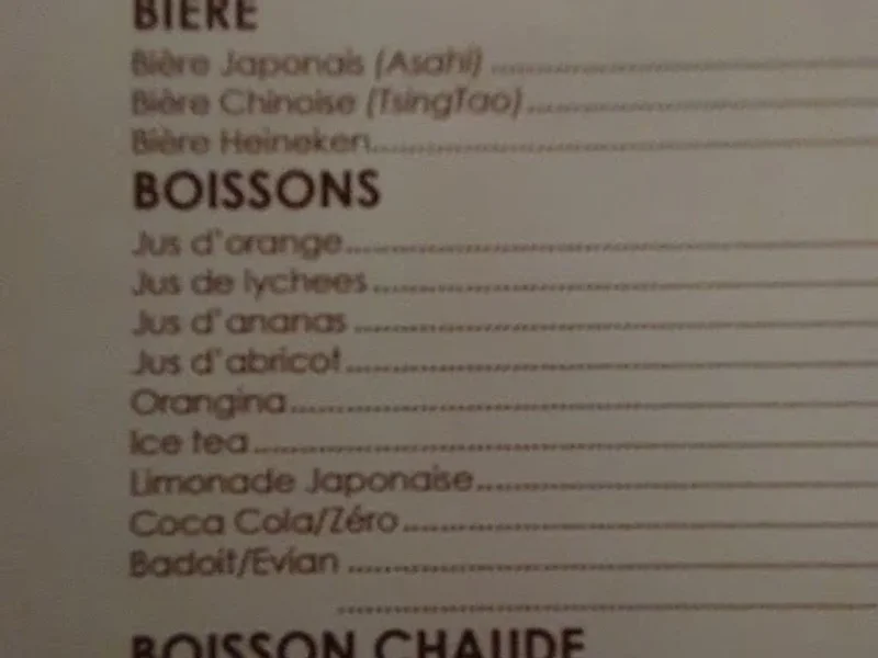 menu 2 of Osaka