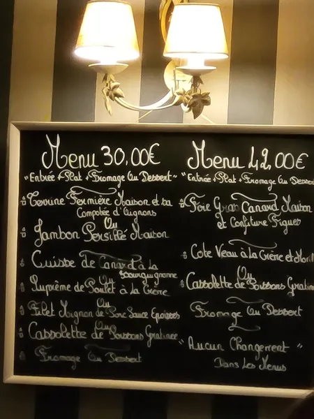 menu 2 of Restaurant des Remparts