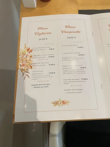 menu 1 of La Femme du Boulanger