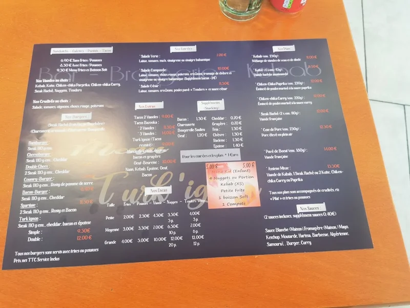 menu 2 of Turk'ignon