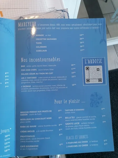 menu 2 of La Criée Bonneuil