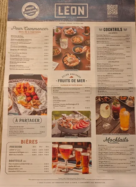 menu 0 of LÉON - Villiers sur Marne