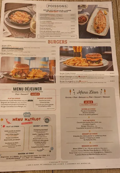 menu 1 of LÉON - Villiers sur Marne