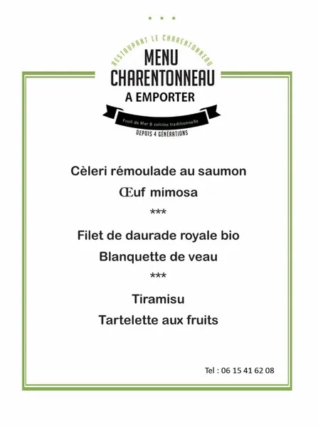 menu 0 of Le Charentonneau