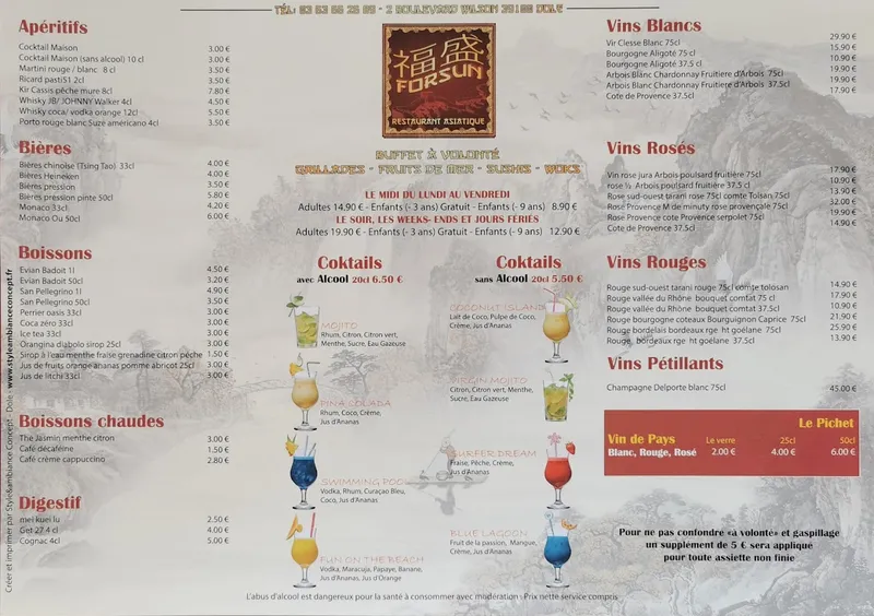 menu 1 of Restaurant Wok & Co - FORSUN