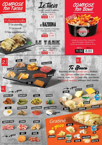 menu 1 of Le Cham's
