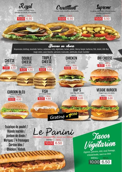 menu 0 of Le Cham's