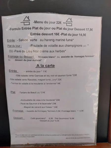 menu 0 of Le Béa Ba