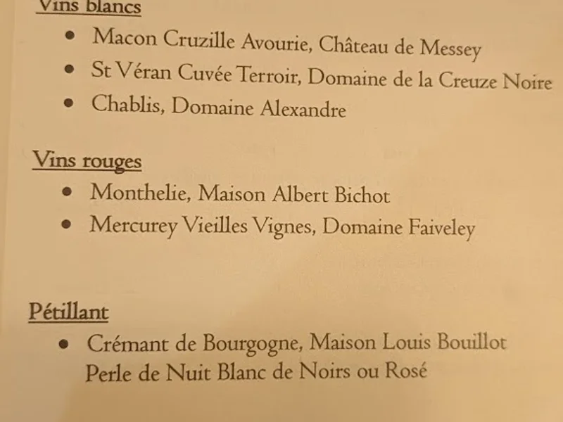 menu 2 of Restaurant le cheval Noir