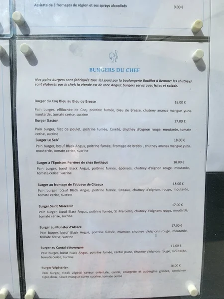 menu 2 of Restaurant Au Coq Bleu - Beaune