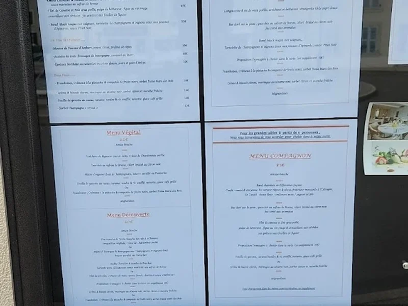 menu 1 of Restaurant l'Ecusson