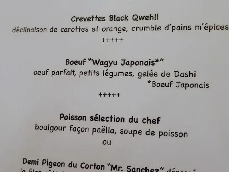 menu 1 of Restaurant Le Benaton